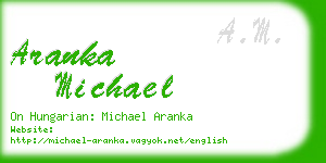 aranka michael business card